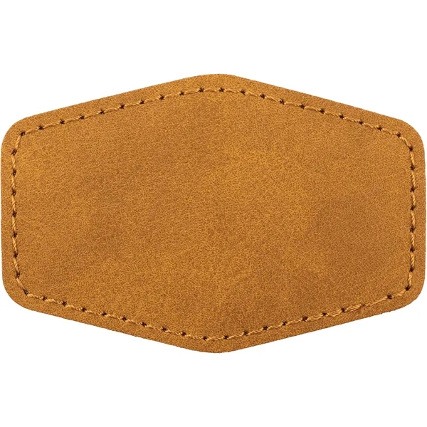 3" x 2" Creekside hexagonal PU leatherette garment patch.... from ASI 74601 Calico