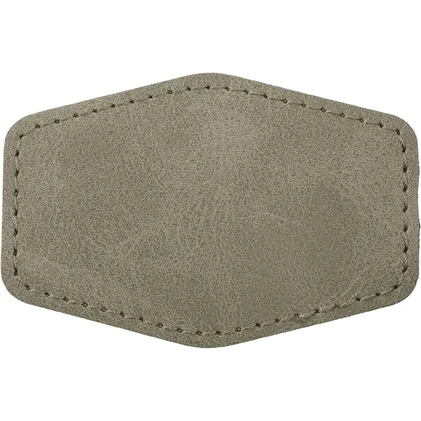 3" x 2" Creekside hexagonal PU leatherette garment patch.... from ASI 74601 Calico