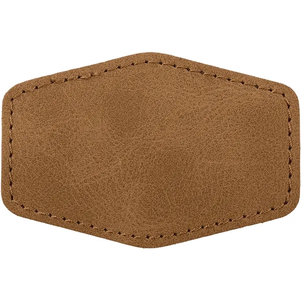 3" x 2" Creekside hexagonal PU leatherette garment patch.... from ASI 74601 Calico