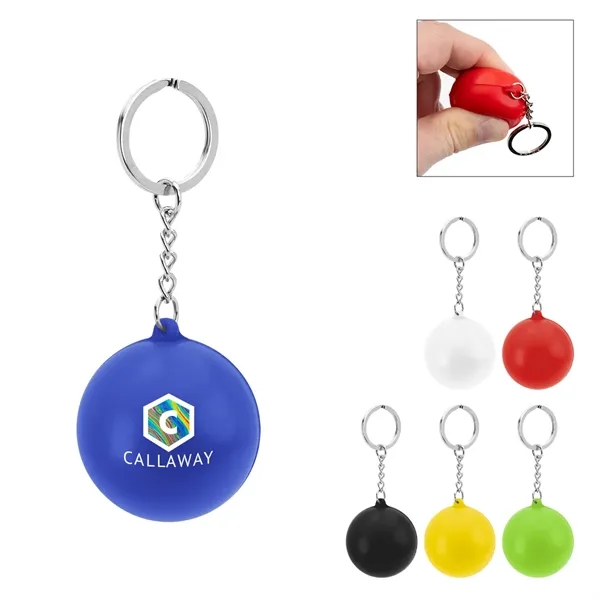 Round stress reliever with keychain.... from ASI 61125 Hit Promotional Products / Hit®
