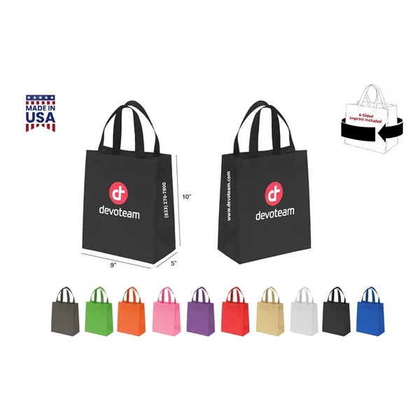 CUSTOM NON WOVEN TOTE - WRAP 4-SIDED PRINT INCLUDED... from ASI 30112 ACE Products