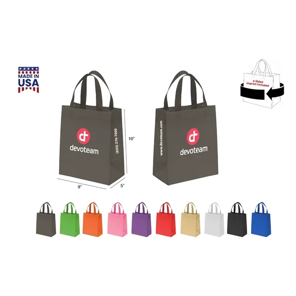 CUSTOM NON WOVEN TOTE - WRAP 4-SIDED PRINT INCLUDED... from ASI 30112 ACE Products