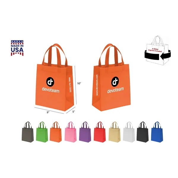 CUSTOM NON WOVEN TOTE - WRAP 4-SIDED PRINT INCLUDED... from ASI 30112 ACE Products