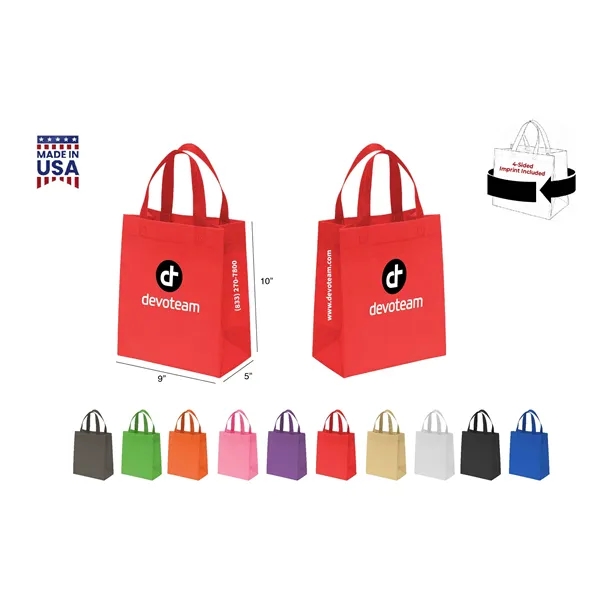 CUSTOM NON WOVEN TOTE - WRAP 4-SIDED PRINT INCLUDED... from ASI 30112 ACE Products