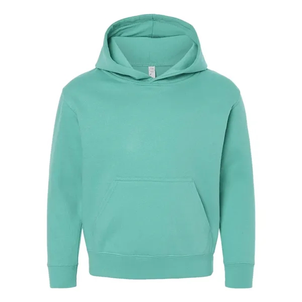 Youth pullover hooded sweatshirt made of 60/40 cotton/polyester fleece with coverstitched... from ASI 84358 S&S Activewear