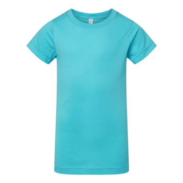Girls' longer length t-shirt with taped neck. Blank product.... from ASI 84358 S&S Activewear