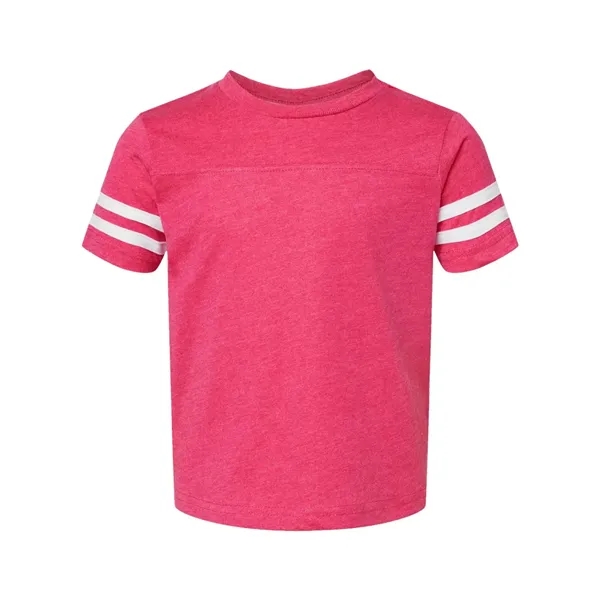 Football jersey tee for toddlers with white stripes on the sleeves,... from ASI 84358 S&S Activewear