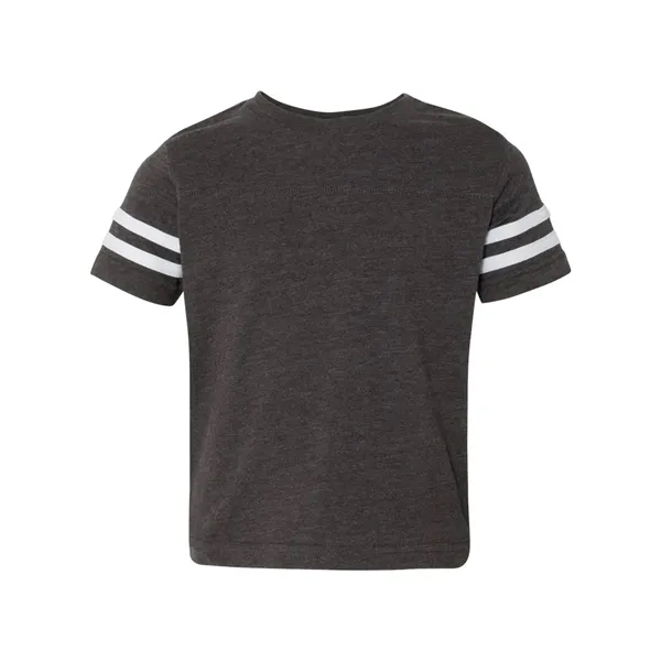 Football jersey tee for toddlers with white stripes on the sleeves,... from ASI 84358 S&S Activewear