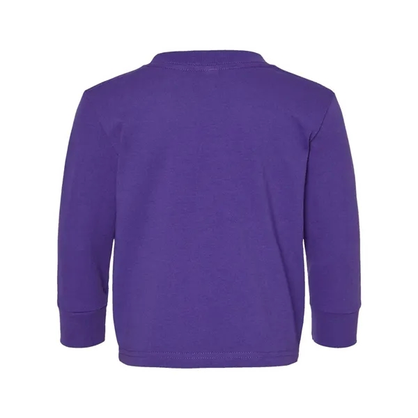 Long sleeve cotton jersey tee for toddlers with rib crew neck... from ASI 84358 S&S Activewear