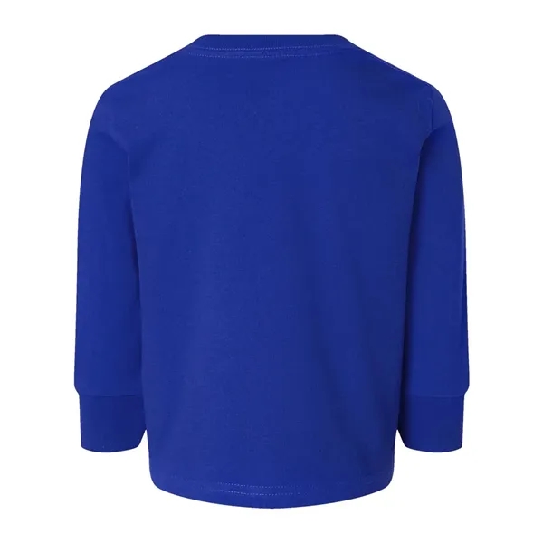 Long sleeve cotton jersey tee for toddlers with rib crew neck... from ASI 84358 S&S Activewear