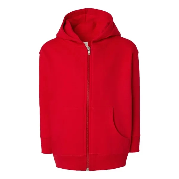 Toddler zip fleece hoodie made of cotton/polyester with double-needle, topstitched, and... from ASI 84358 S&S Activewear