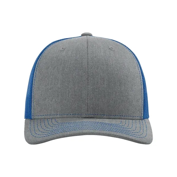 Trucker snapback cap made of polyester/cotton with a mesh back and... from ASI 84358 S&S Activewear