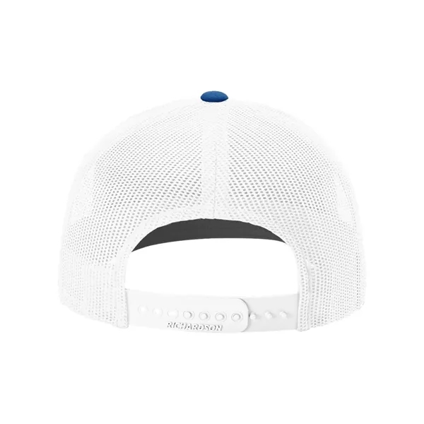 Trucker snapback cap made of polyester/cotton with a mesh back and... from ASI 84358 S&S Activewear