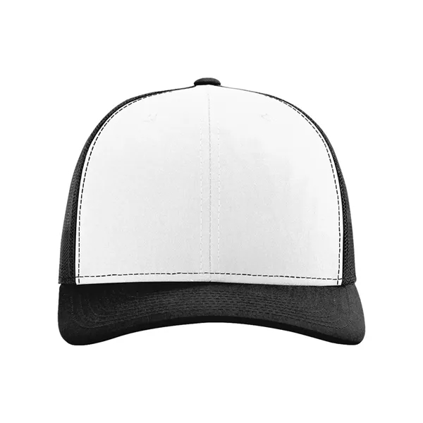 Trucker snapback cap made of polyester/cotton with a mesh back and... from ASI 84358 S&S Activewear