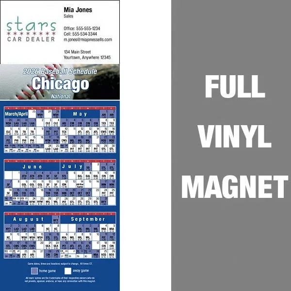 Pro Baseball Schedule Full/Vinyl Magnet 14 Mil... from ASI 46719 Corner Lot Marketing Inc / CLMPromotions
