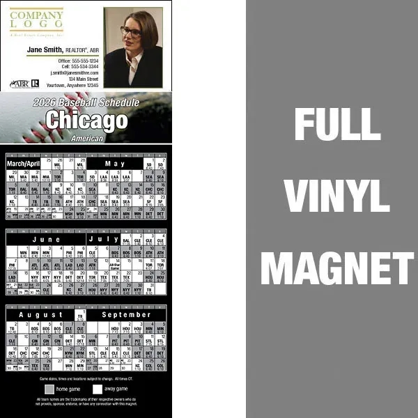 Pro Baseball Schedule Full/Vinyl Magnet 14 Mil... from ASI 46719 Corner Lot Marketing Inc / CLMPromotions