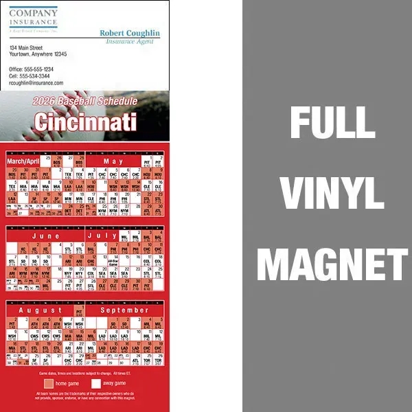 Pro Baseball Schedule Full/Vinyl Magnet 14 Mil... from ASI 46719 Corner Lot Marketing Inc / CLMPromotions