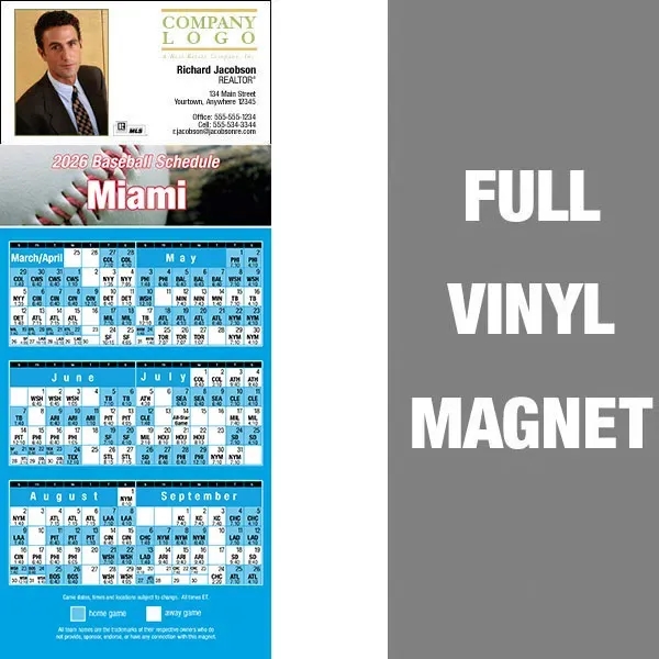 Pro Baseball Schedule Full/Vinyl Magnet 14 Mil... from ASI 46719 Corner Lot Marketing Inc / CLMPromotions