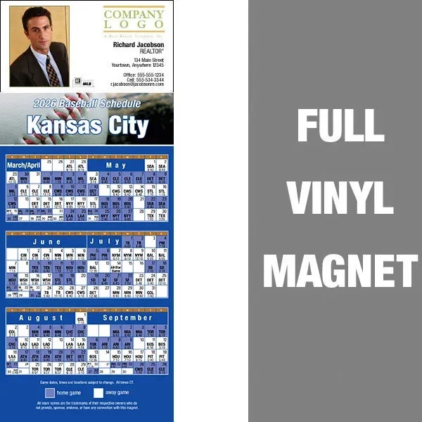 Pro Baseball Schedule Full/Vinyl Magnet 14 Mil... from ASI 46719 Corner Lot Marketing Inc / CLMPromotions