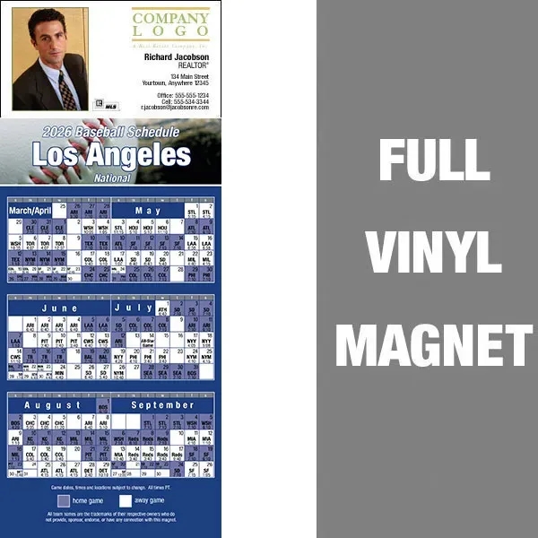 Pro Baseball Schedule Full/Vinyl Magnet 14 Mil... from ASI 46719 Corner Lot Marketing Inc / CLMPromotions