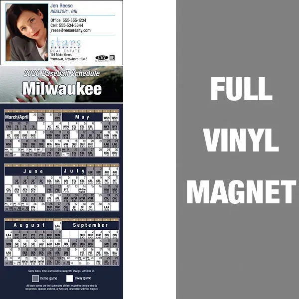 Pro Baseball Schedule Full/Vinyl Magnet 14 Mil... from ASI 46719 Corner Lot Marketing Inc / CLMPromotions