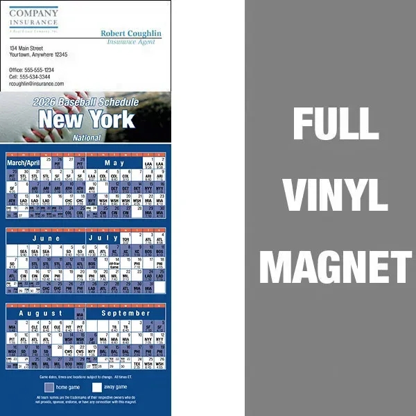 Pro Baseball Schedule Full/Vinyl Magnet 14 Mil... from ASI 46719 Corner Lot Marketing Inc / CLMPromotions