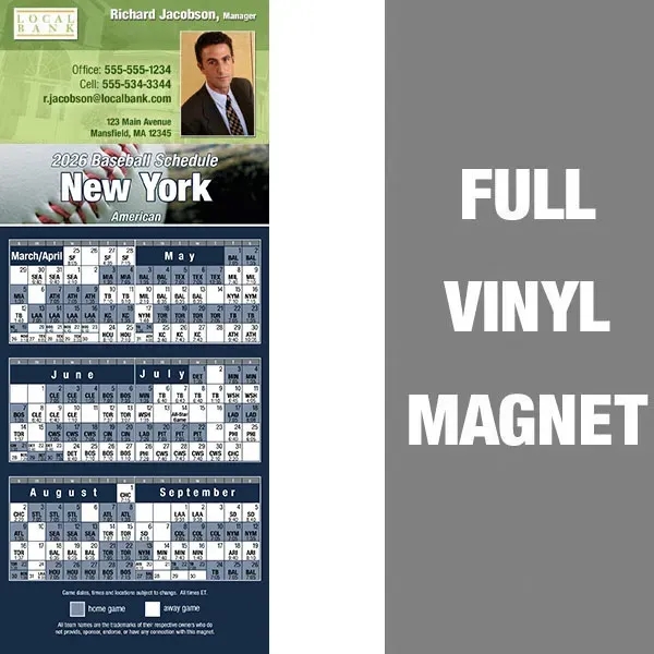 Pro Baseball Schedule Full/Vinyl Magnet 14 Mil... from ASI 46719 Corner Lot Marketing Inc / CLMPromotions
