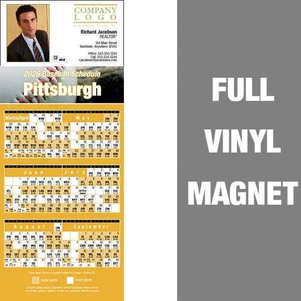 Pro Baseball Schedule Full/Vinyl Magnet 14 Mil... from ASI 46719 Corner Lot Marketing Inc / CLMPromotions