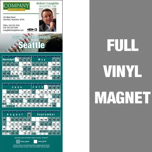 Pro Baseball Schedule Full/Vinyl Magnet 14 Mil... from ASI 46719 Corner Lot Marketing Inc / CLMPromotions