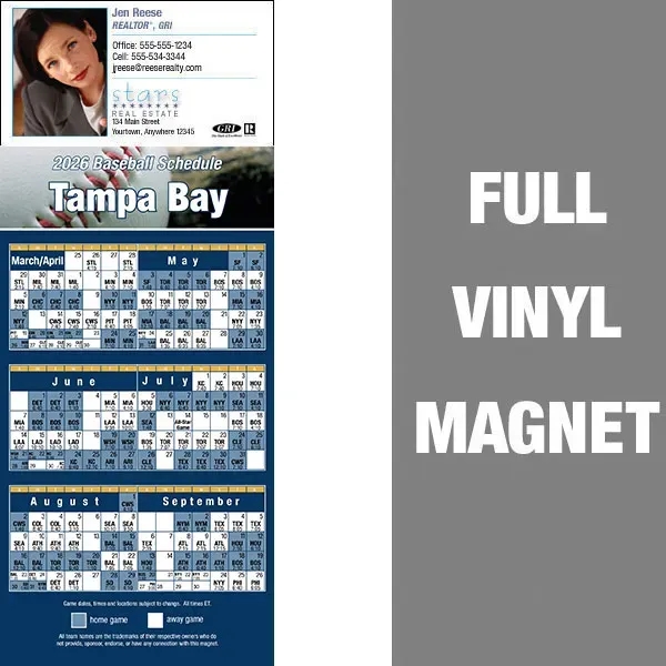 Pro Baseball Schedule Full/Vinyl Magnet 14 Mil... from ASI 46719 Corner Lot Marketing Inc / CLMPromotions