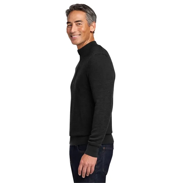 Brooks Brothers Washable Merino Birdseye 1/4-Zip Sweater... from ASI 84863 SanMar