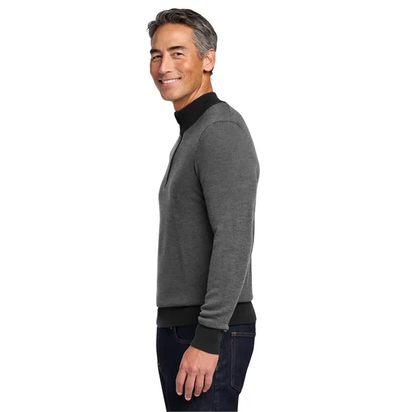 Brooks Brothers Washable Merino Birdseye 1/4-Zip Sweater... from ASI 84863 SanMar