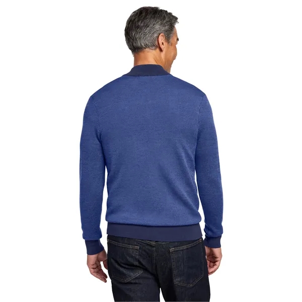 Brooks Brothers Washable Merino Birdseye 1/4-Zip Sweater... from ASI 84863 SanMar