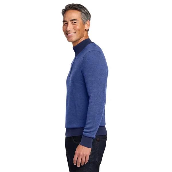 Brooks Brothers Washable Merino Birdseye 1/4-Zip Sweater... from ASI 84863 SanMar
