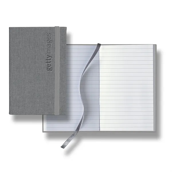 3 11/16" x 5 11/16" pocket journal with a linen cover,... from ASI 68507 The Magnet Group / Castelli