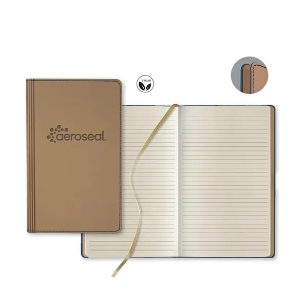 Journal with 224 ivory college ruled pages, ribbed debossed spine, ribbon... from ASI 68507 The Magnet Group / Castelli