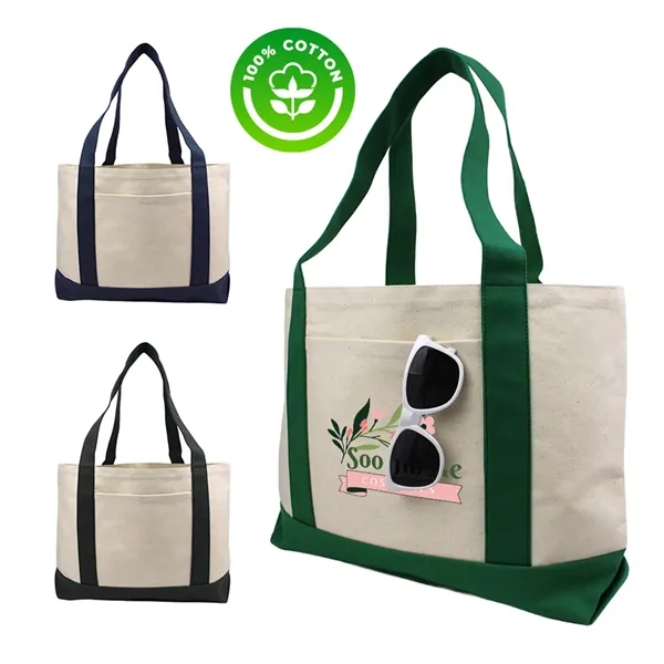 11 oz cotton tote (19"W x 12"H x 4"G) with handles... from ASI 37980 Bagworld