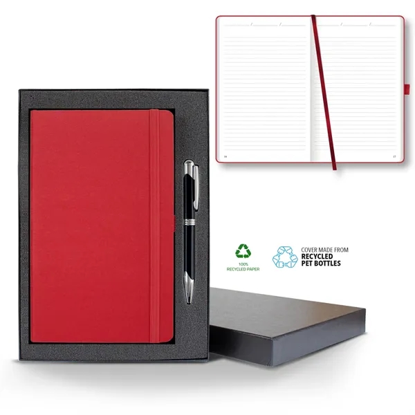 Oceano ECO rPET Medio Lined Recycled White Page Journal G...... from ASI 68507 The Magnet Group