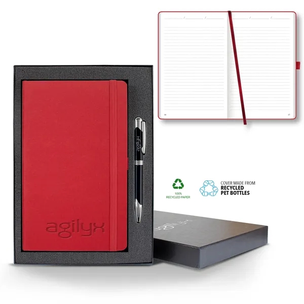 Oceano ECO rPET Medio Lined Recycled White Page Journal G...... from ASI 68507 The Magnet Group