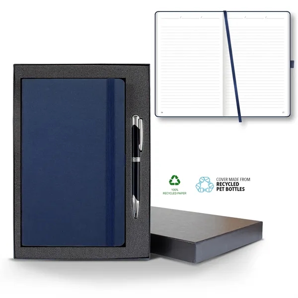 Oceano ECO rPET Medio Lined Recycled White Page Journal G...... from ASI 68507 The Magnet Group