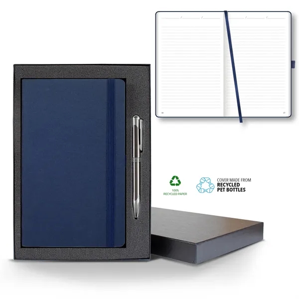 Oceano ECO rPET Medio Lined Recycled White Page Journal G...... from ASI 68507 The Magnet Group
