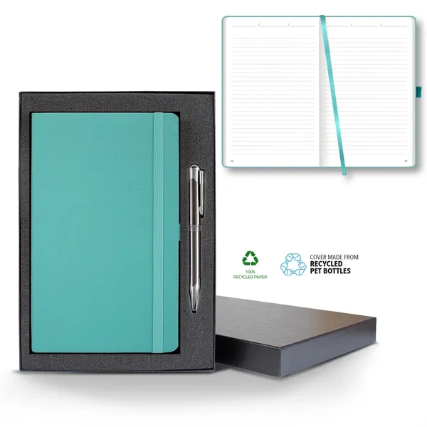 Oceano ECO rPET Medio Lined Recycled White Page Journal G...... from ASI 68507 The Magnet Group