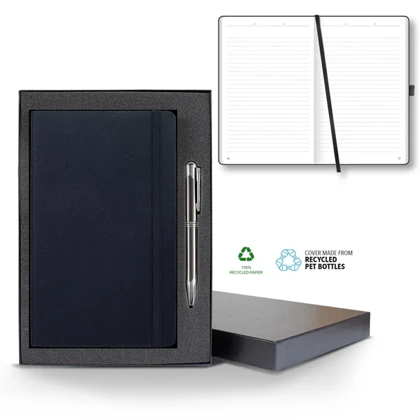 Oceano ECO rPET Medio Lined Recycled White Page Journal G...... from ASI 68507 The Magnet Group