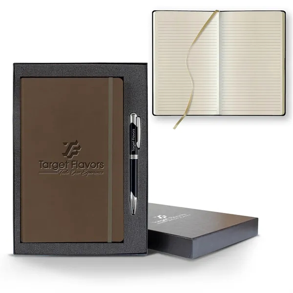 Tucson Flex Medio Lined Ivory Journal Gift Set... from ASI 68507 The Magnet Group