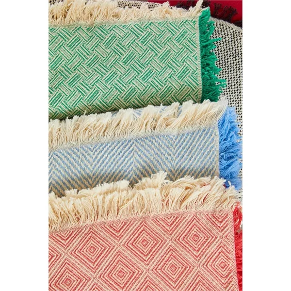 White yarn combined with your choice of one of twelve stock... from ASI 91605 Towel Specialties