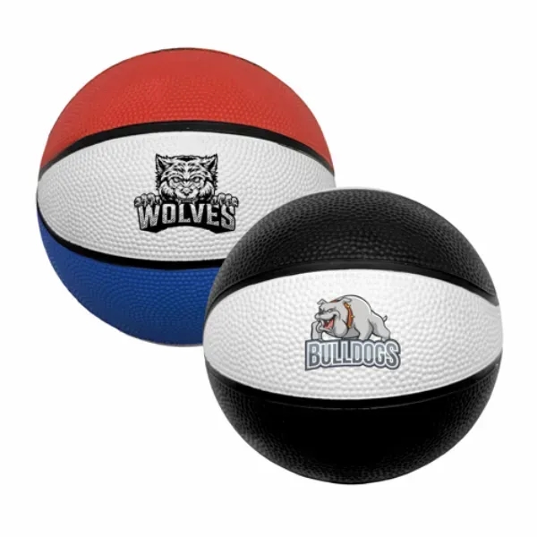 Red White and Blue 5" Mini Rubber Basketball... from ASI 55675 Galaxy Balloons Inc