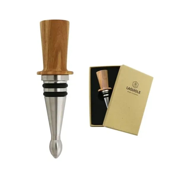 Wine stopper with natural wood top.... from ASI 55450 Franmara Inc