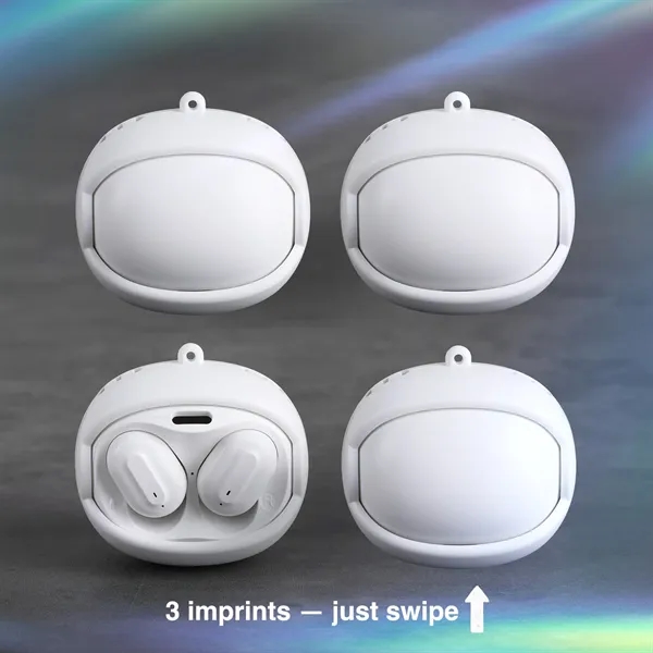 Wireless earbuds with a rotating case that spins to reveal three... from ASI 61966 HPG / OrigAudio HPG Gold