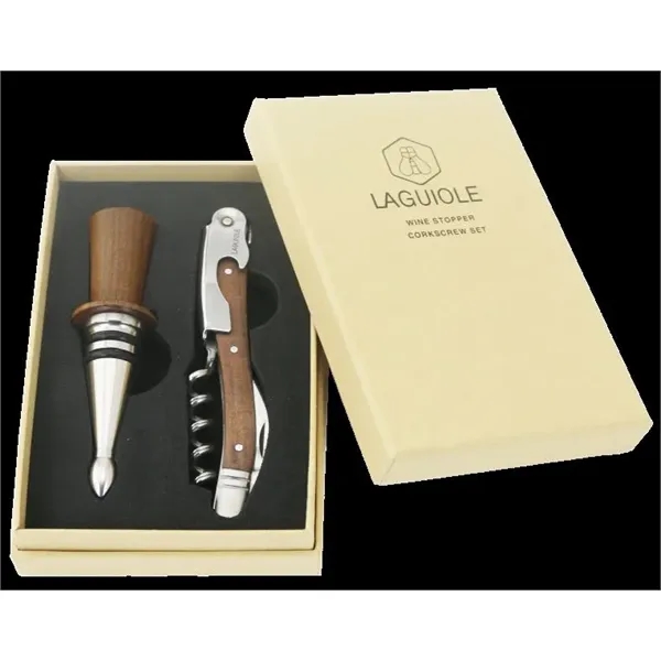 Deluxe gift set includes a corkscrew and wine stopper.... from ASI 55450 Franmara Inc