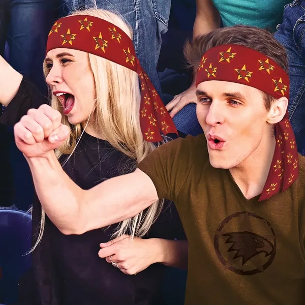 32" W x 3.5" H soft stretch polyester custom headband... from ASI 80228 Quinn